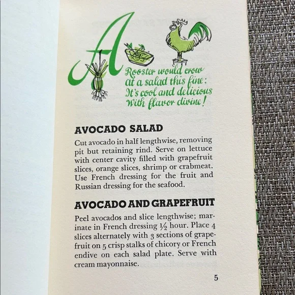 Vintage MCM Cookbook "The ABC of Salads" 1958 Good Condition - Picture 5 of 7